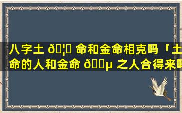 八字土 🦄 命和金命相克吗「土命的人和金命 🌵 之人合得来吗」